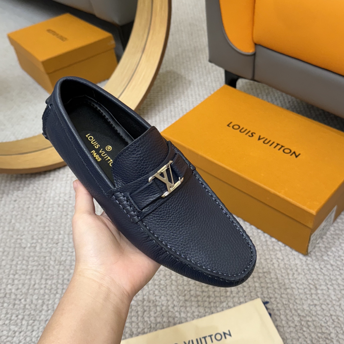 Louis Vuitton GLORIA Monogram Embossed Leather Loafers 6 i1742590637711 9095 0 4