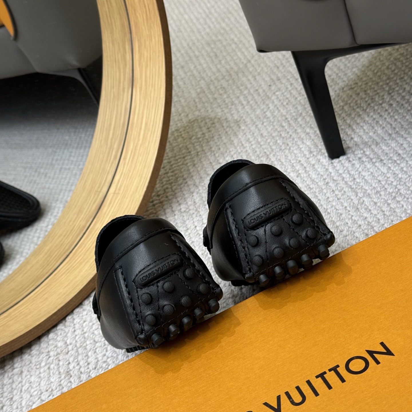 Louis Vuitton GLORIA Monogram Embossed Leather Loafers, Black, Sizes 38-46 10 i1742590721775 1470 0 8