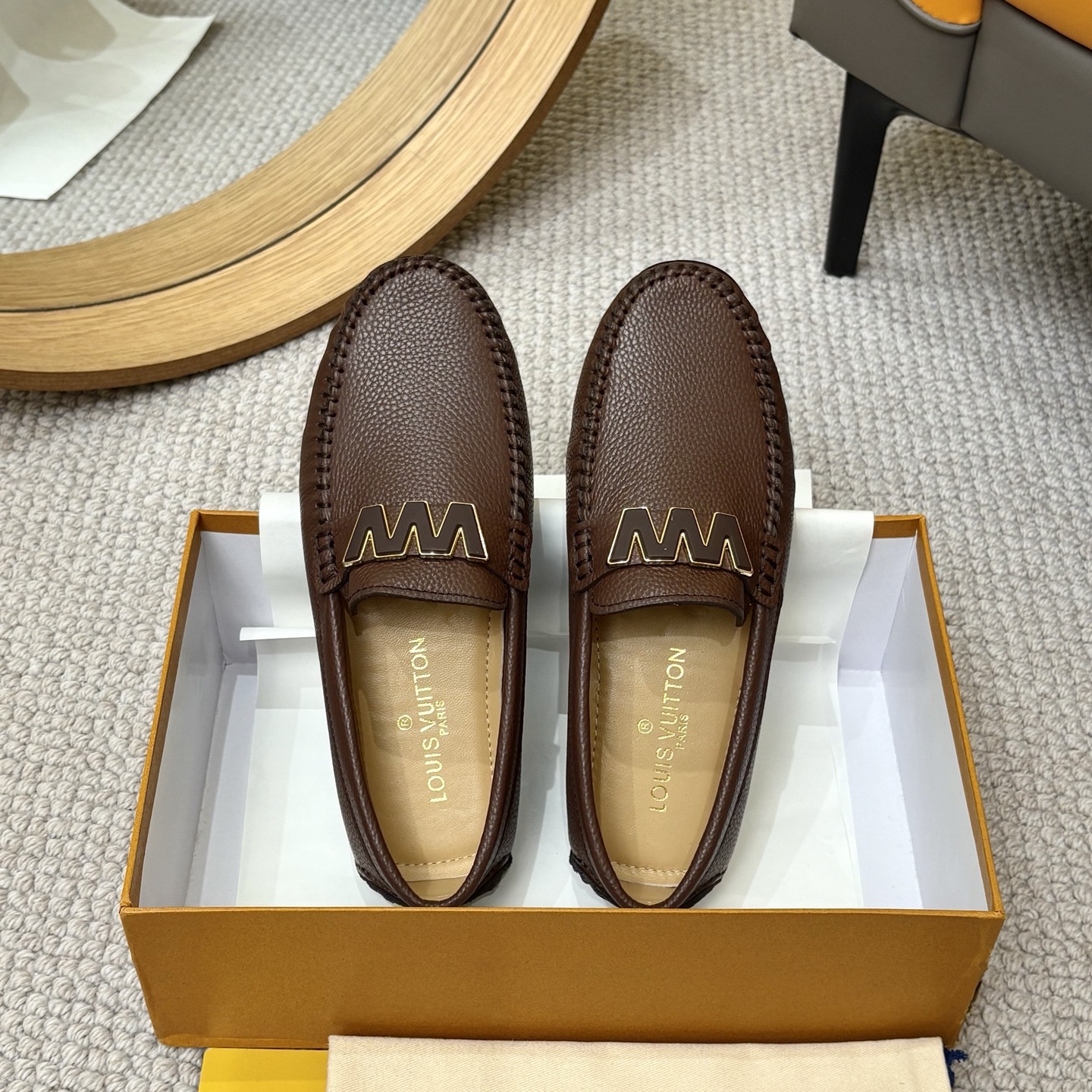 Louis Vuitton GLORIA Monogram Brown Leather Loafers - Size 38-46 3 i1742590750479 1481 0 1