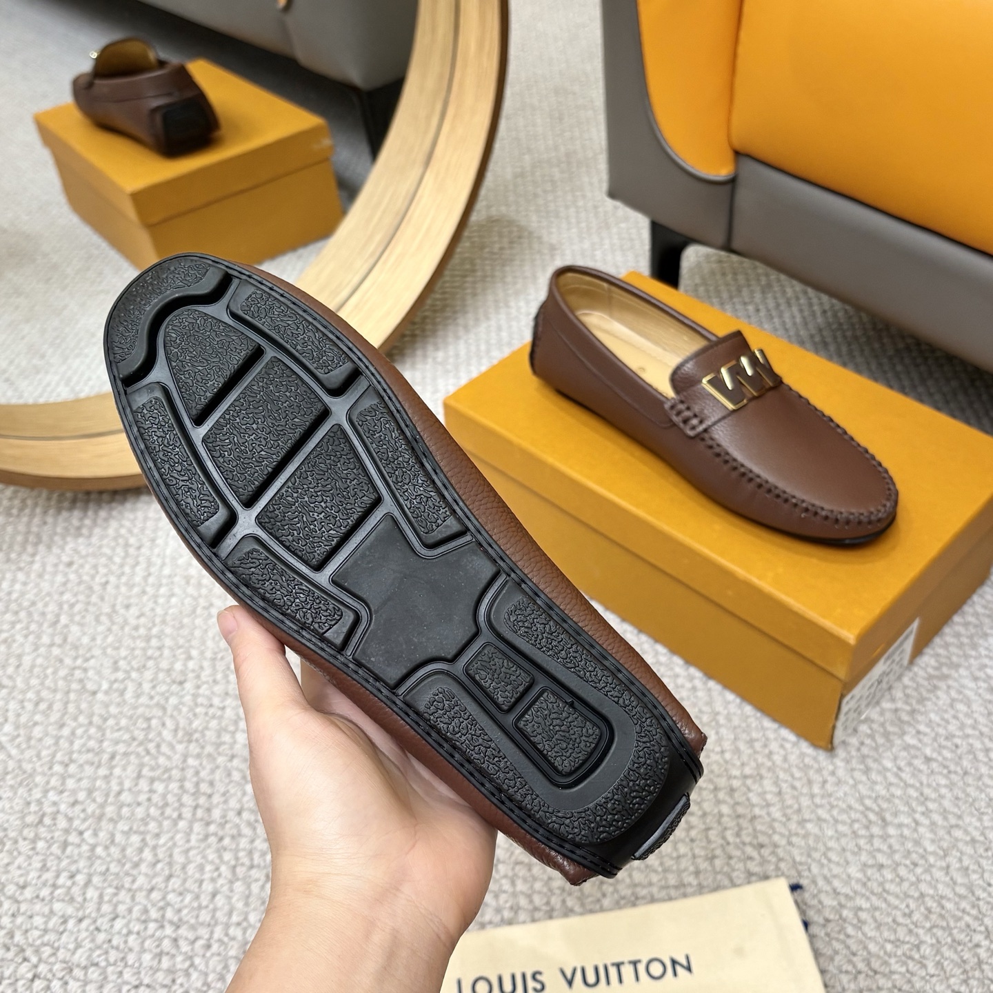 Louis Vuitton GLORIA Monogram Brown Leather Loafers - Size 38-46 8 i1742590750579 8413 0 6