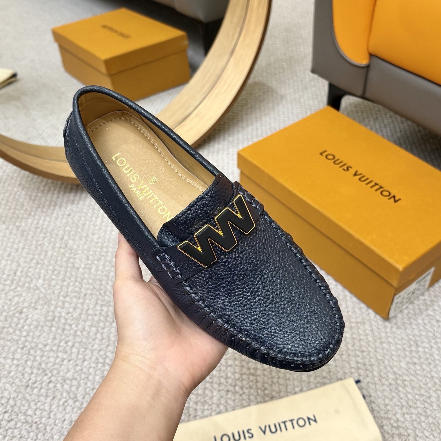 Louis Vuitton GLORIA Monogram Leather Loafers | Comfortable Driving Shoes 6 i1742590768858 5815 0 4