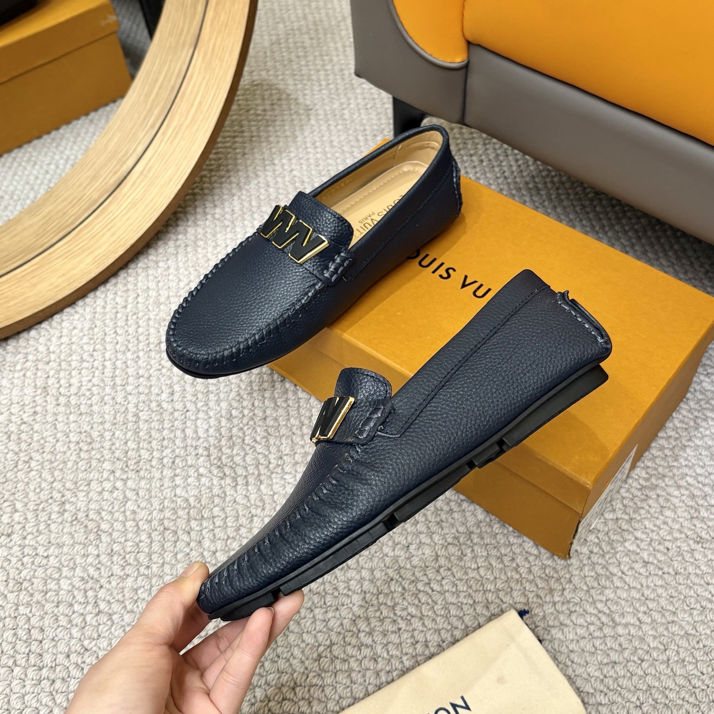 Louis Vuitton GLORIA Monogram Leather Loafers | Comfortable Driving Shoes 5 i1742590768911 9044 0 3