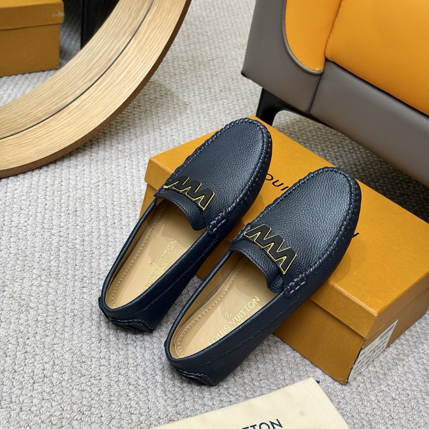 Louis Vuitton GLORIA Monogram Leather Loafers | Comfortable Driving Shoes 9 i1742590770171 3416 0 7