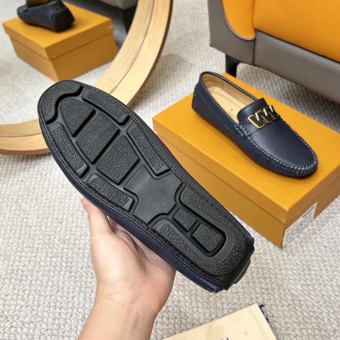 Louis Vuitton GLORIA Monogram Leather Loafers | Comfortable Driving Shoes 8 i1742590770200 4797 0 6