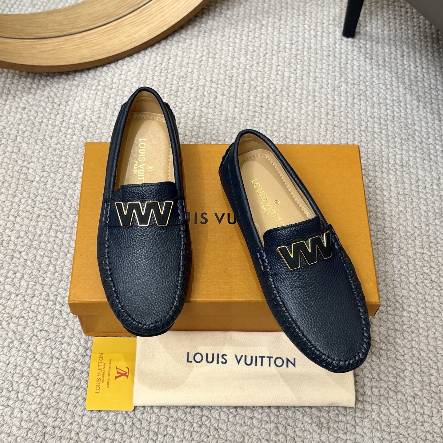 Louis Vuitton GLORIA Monogram Leather Loafers | Comfortable Driving Shoes 1 Louis Vuitton GLORIA Monogram Leather Loafers | Comfortable Driving Shoes