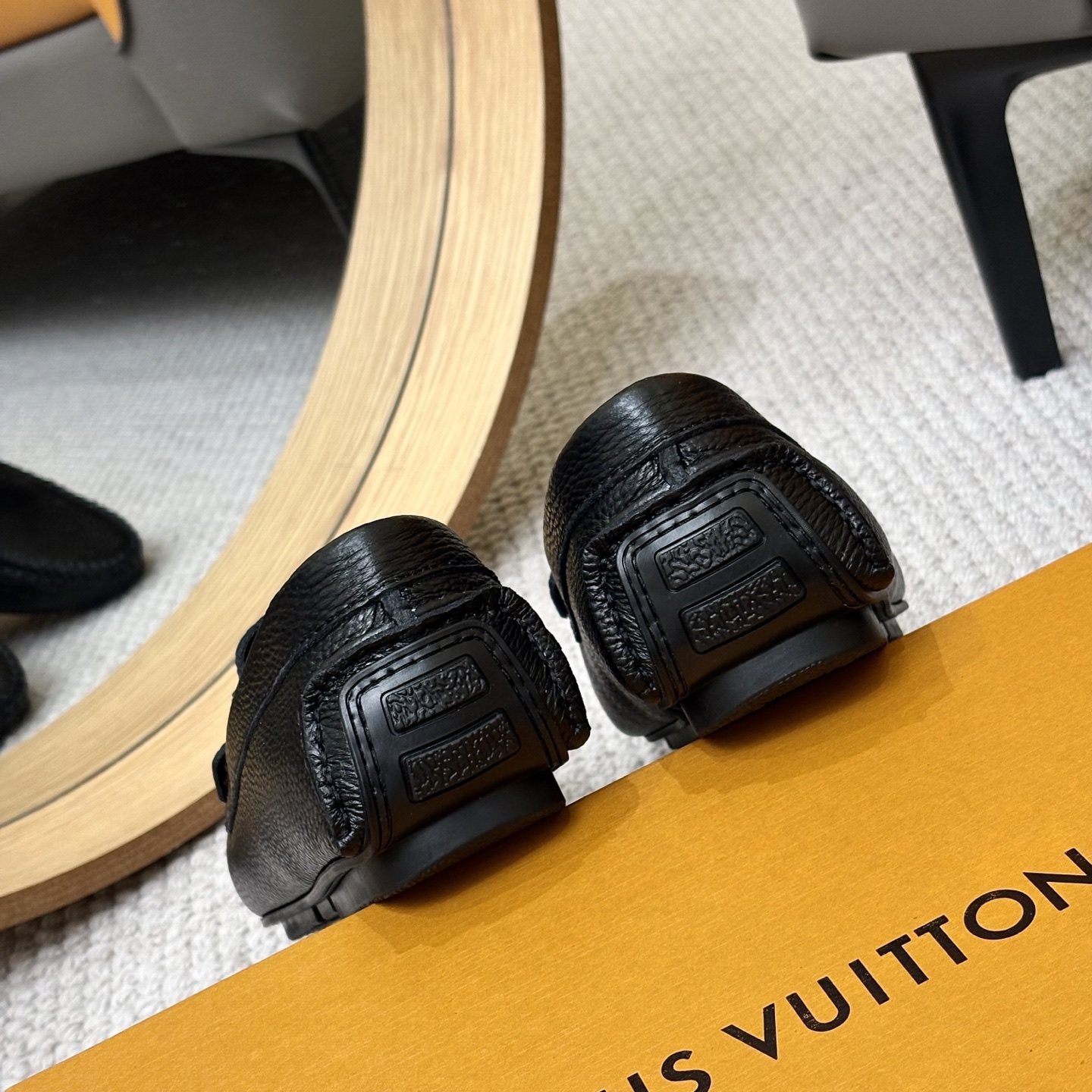 Louis Vuitton Men's Black Leather Monogram Driving Loafers Size 38-46 10 i1742590790605 7980 0 8