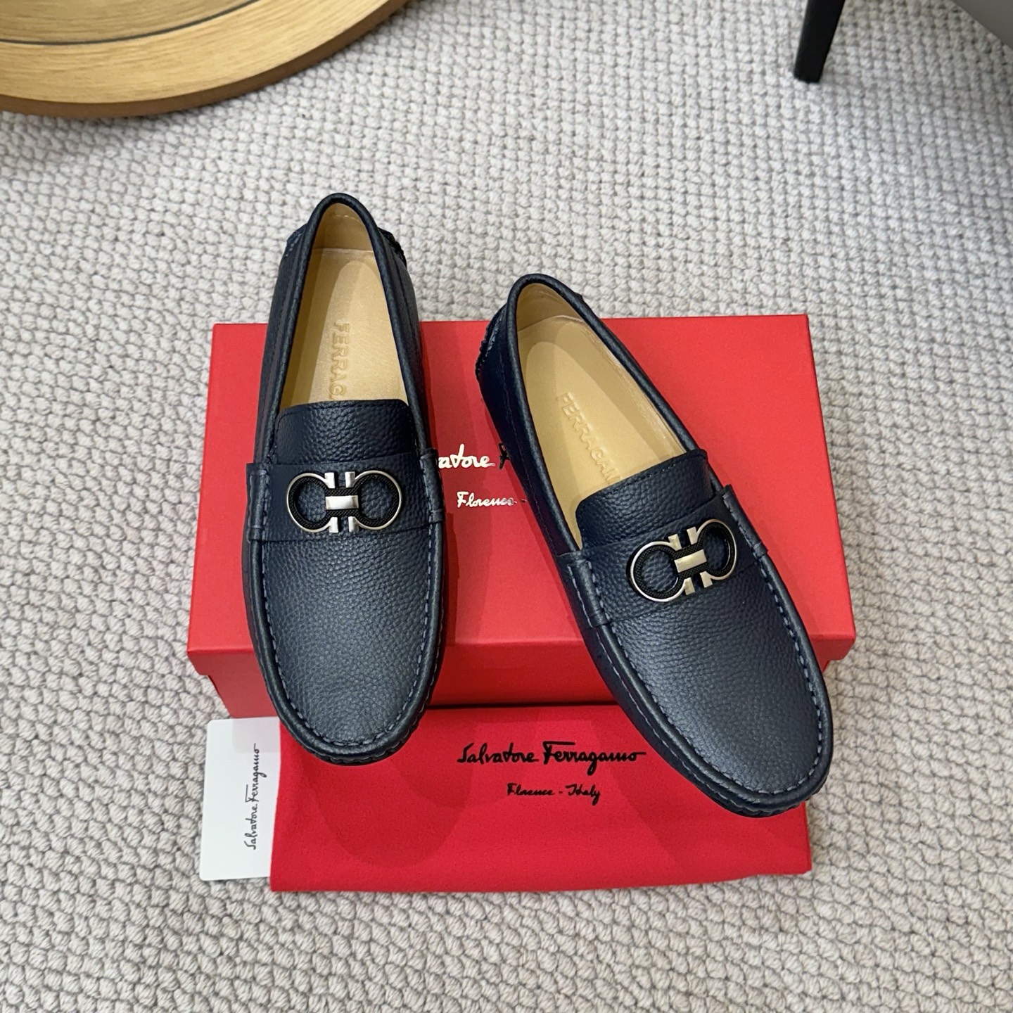 Salvatore Ferragamo Men's Leather Loafers - Italian Craftsmanship 1 Salvatore Ferragamo Men's Leather Loafers - Italian Craftsmanship