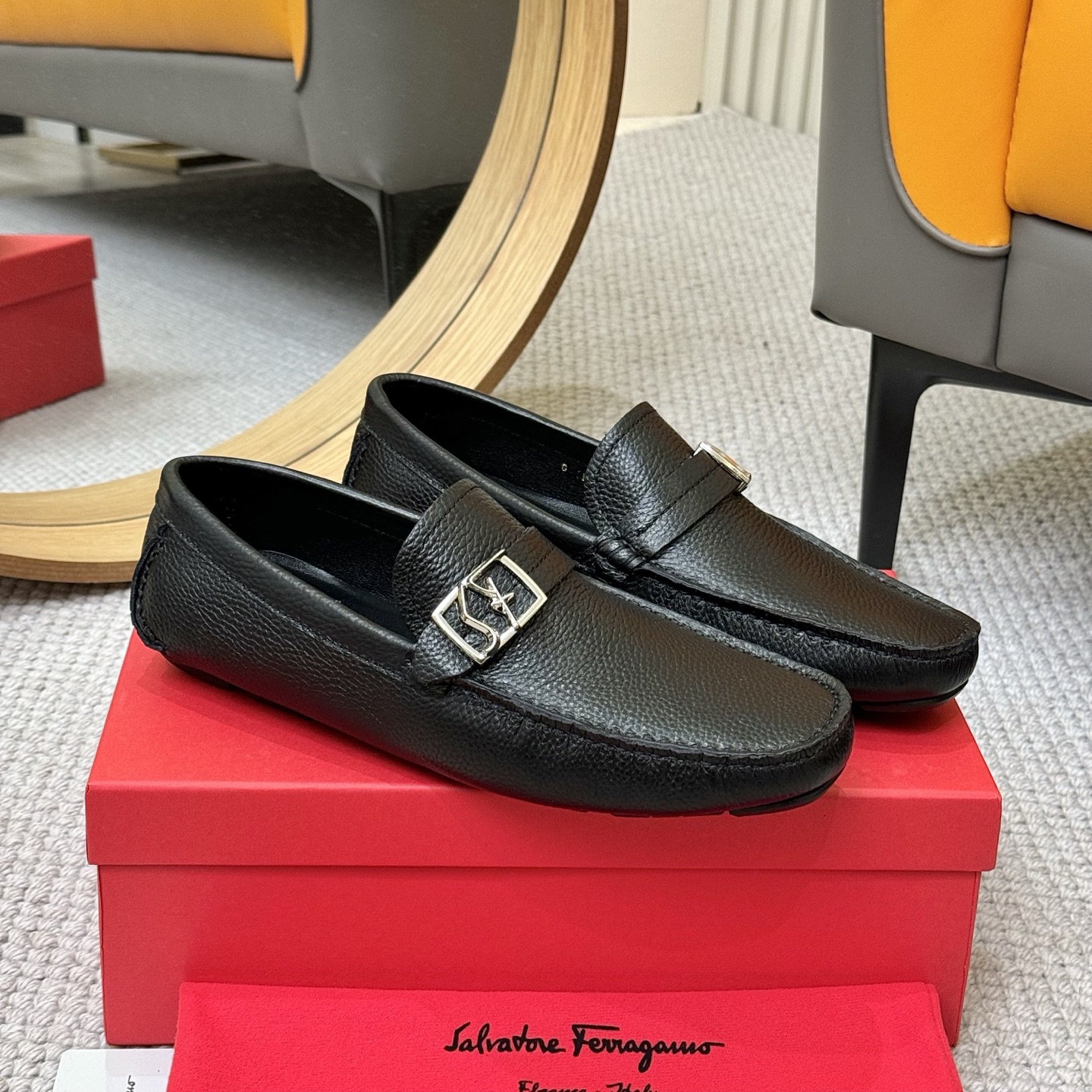 Salvatore Ferragamo Leather Loafers - Italian Calfskin, Water-Dyed Lambskin 4 i1743700119898 4822 0 2