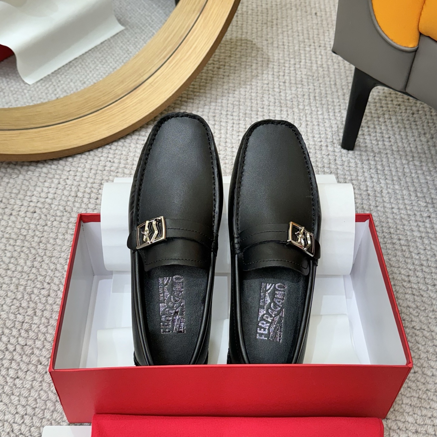 Salvatore Ferragamo Men's Leather Loafers - Italian Craftsmanship, Timeless Style 3 i1743700306107 1846 0 1