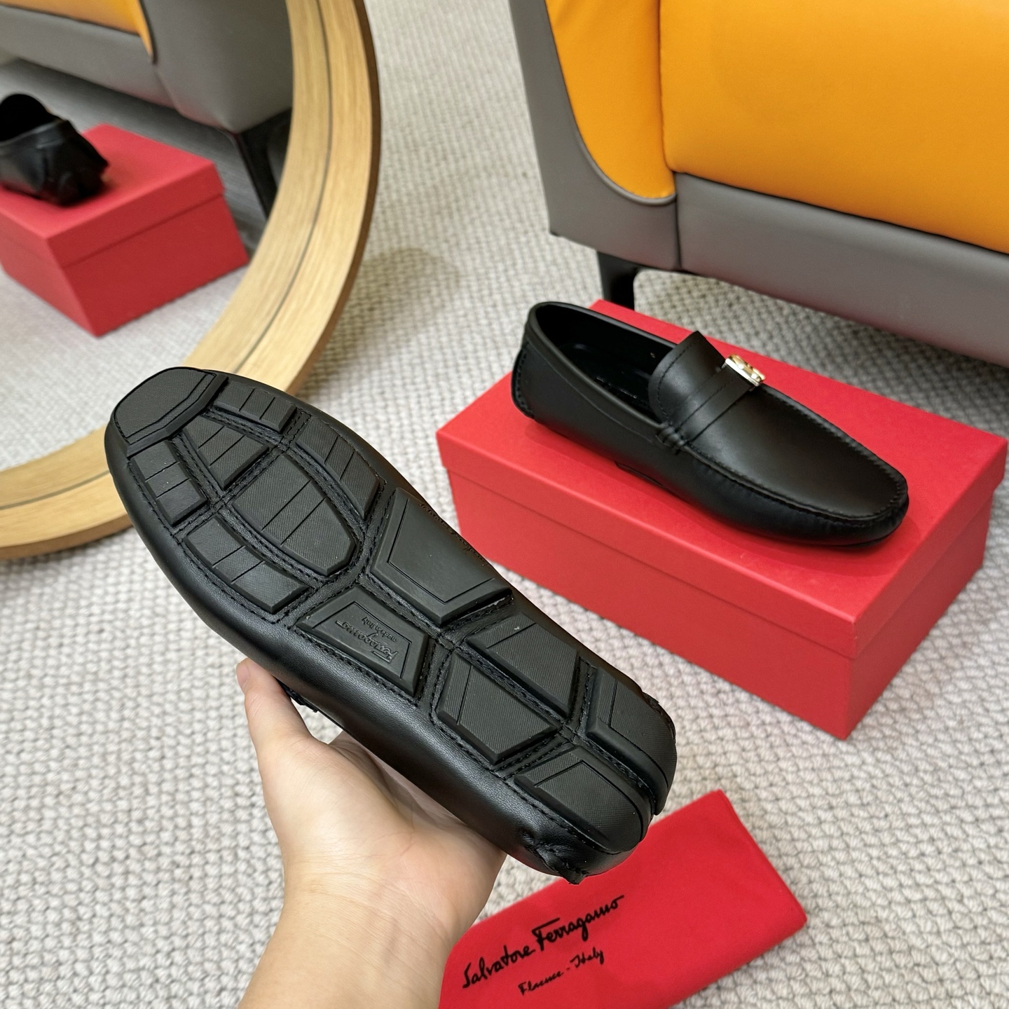 Salvatore Ferragamo Men's Leather Loafers - Italian Craftsmanship, Timeless Style 8 i1743700307169 4990 0 6