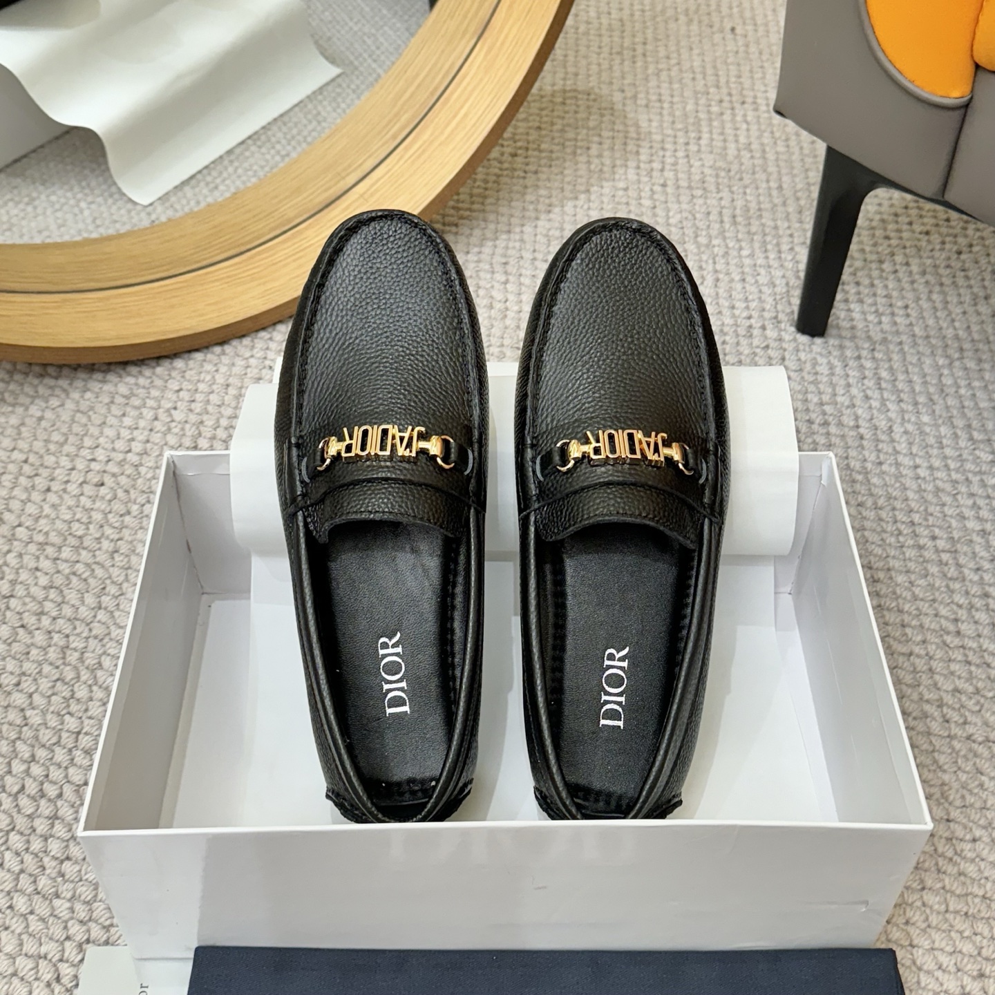 Dior Men's Black Leather Loafers with "J'ADIOR" Detail - Size 38-46 3 i1743700660447 2632 0 1