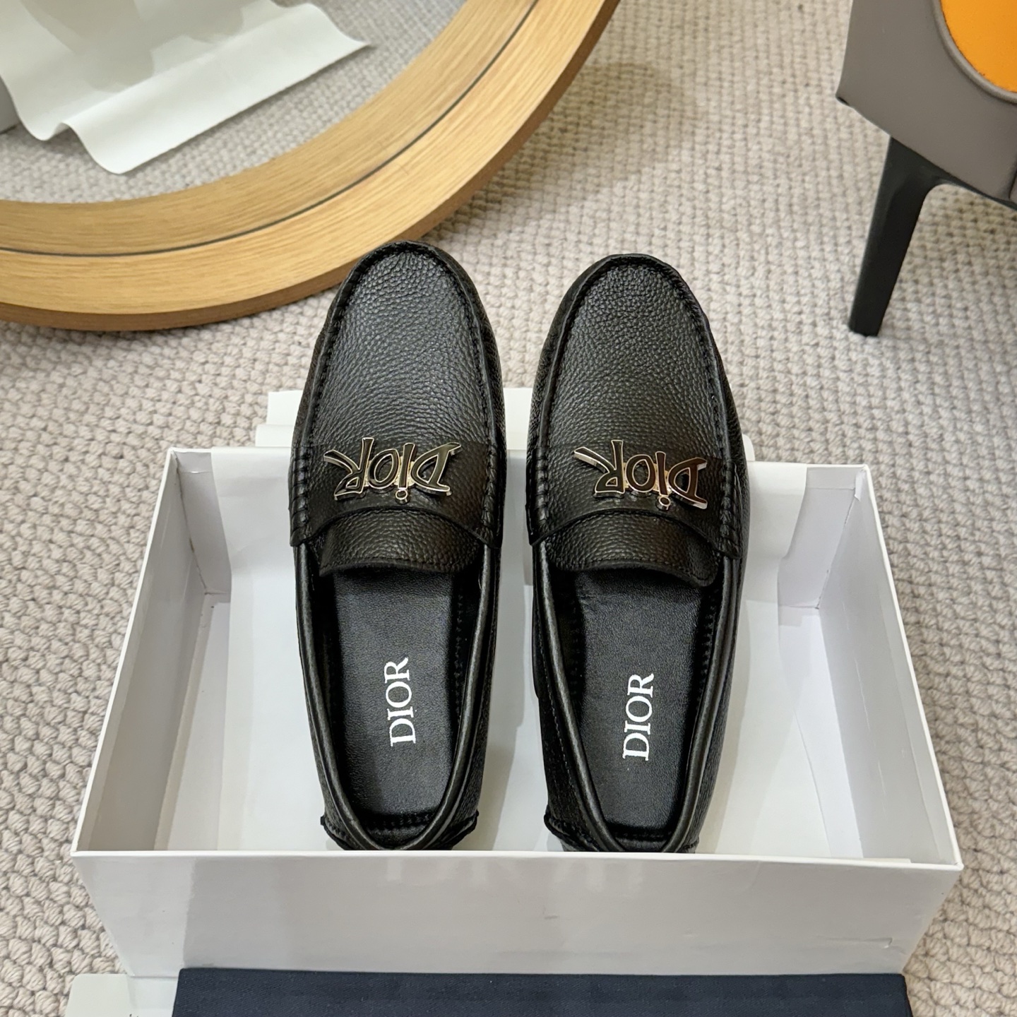 DIOR Men's Leather Loafers with Signature Hardware,Luxury and Comfort 3 i1743700713880 1145 0 1