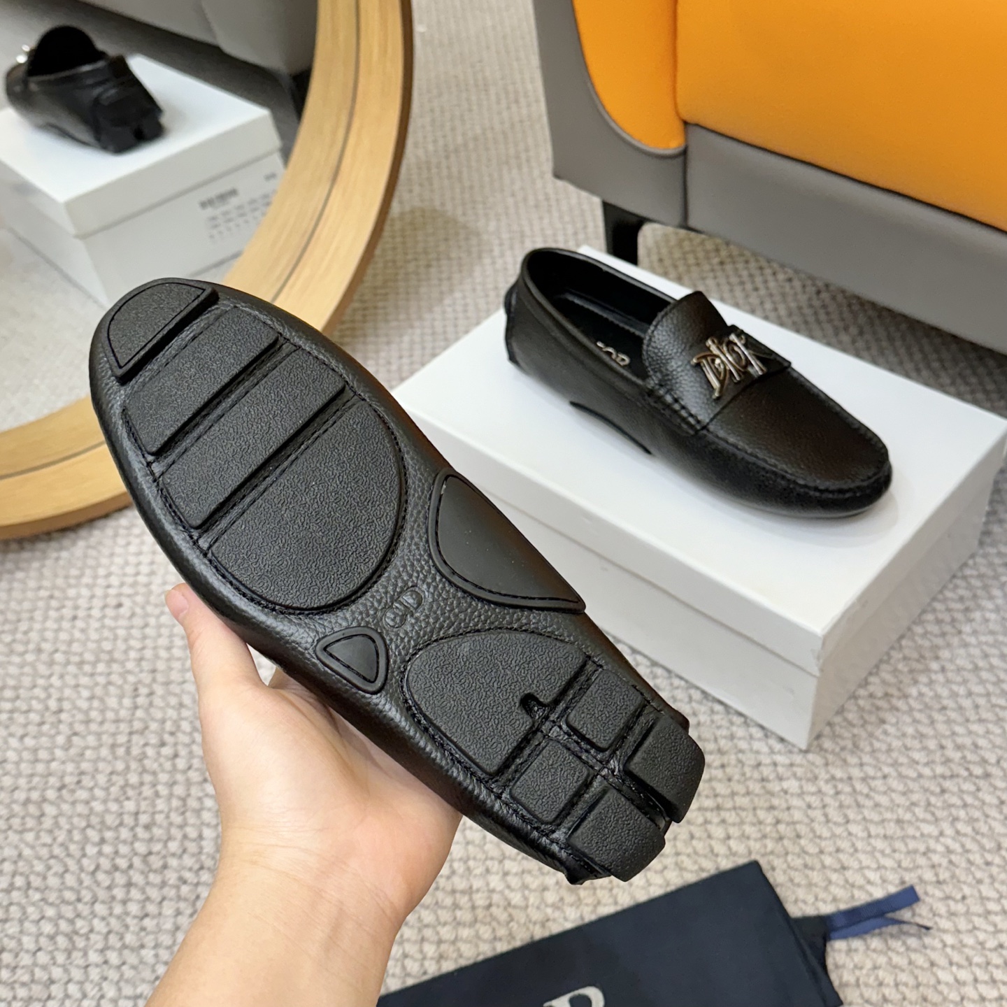 DIOR Men's Leather Loafers with Signature Hardware,Luxury and Comfort 8 i1743700714954 1892 0 6
