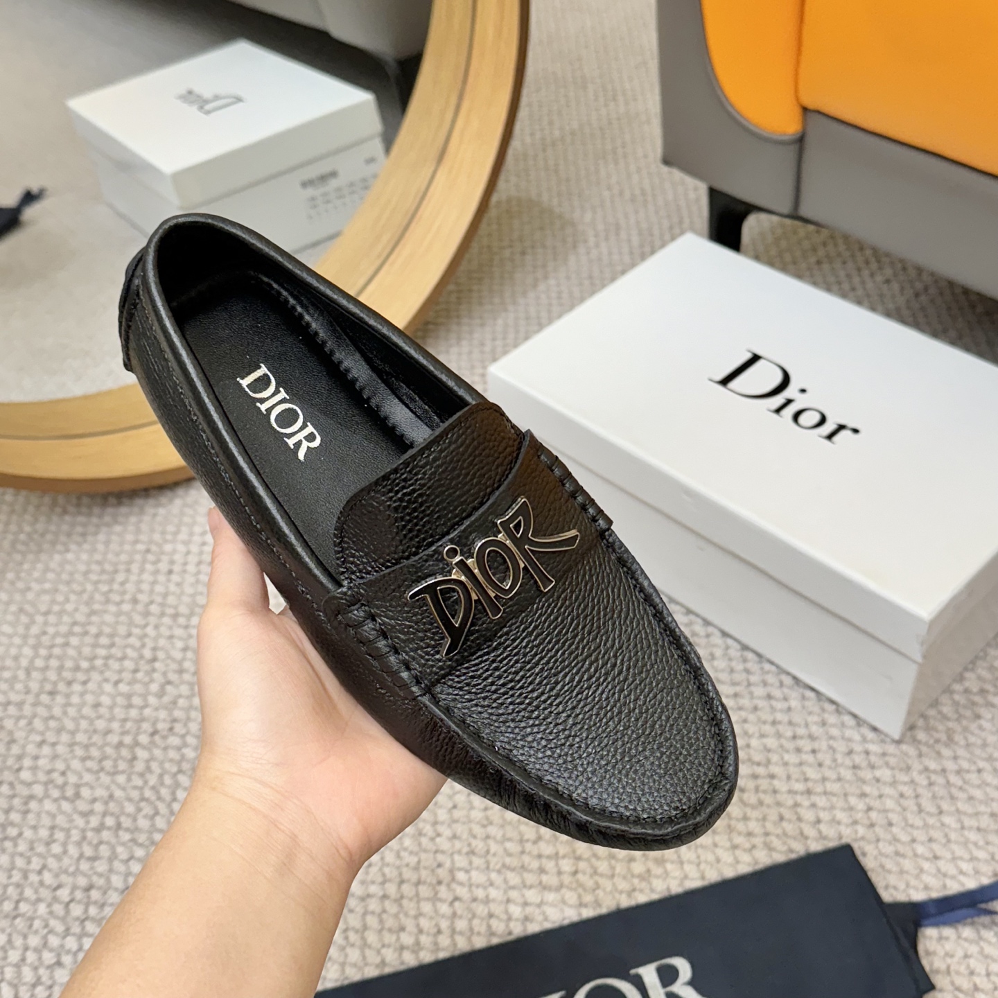 DIOR Men's Leather Loafers with Signature Hardware,Luxury and Comfort 6 i1743700714954 4722 0 4