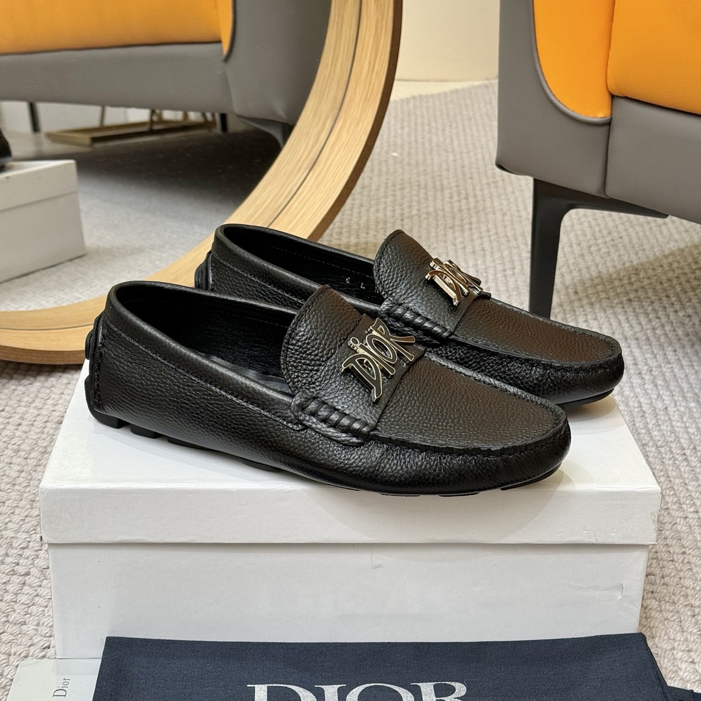 DIOR Men's Leather Loafers with Signature Hardware,Luxury and Comfort 4 i1743700715017 6373 0 2