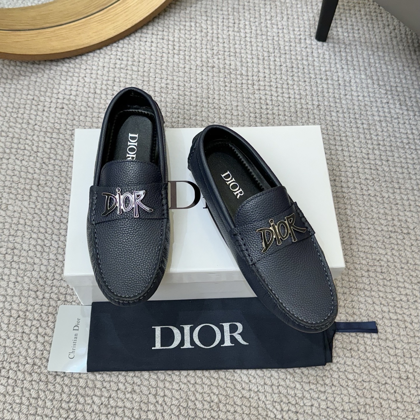 Dior Men's Leather Loafers with Iconic CD Buckle - Luxurious Comfort 2 i1743700741216 9498 0 0