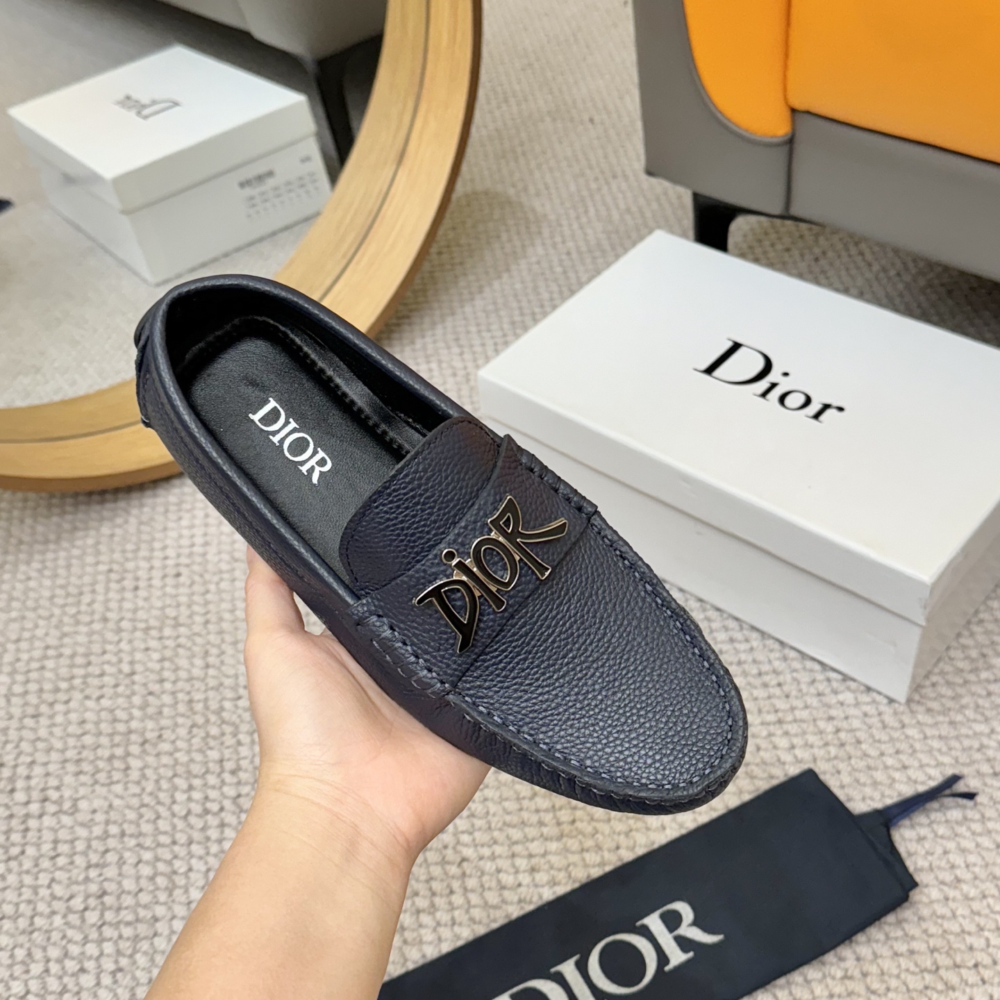 Dior Men's Leather Loafers with Iconic CD Buckle - Luxurious Comfort 6 i1743700741292 7290 0 4
