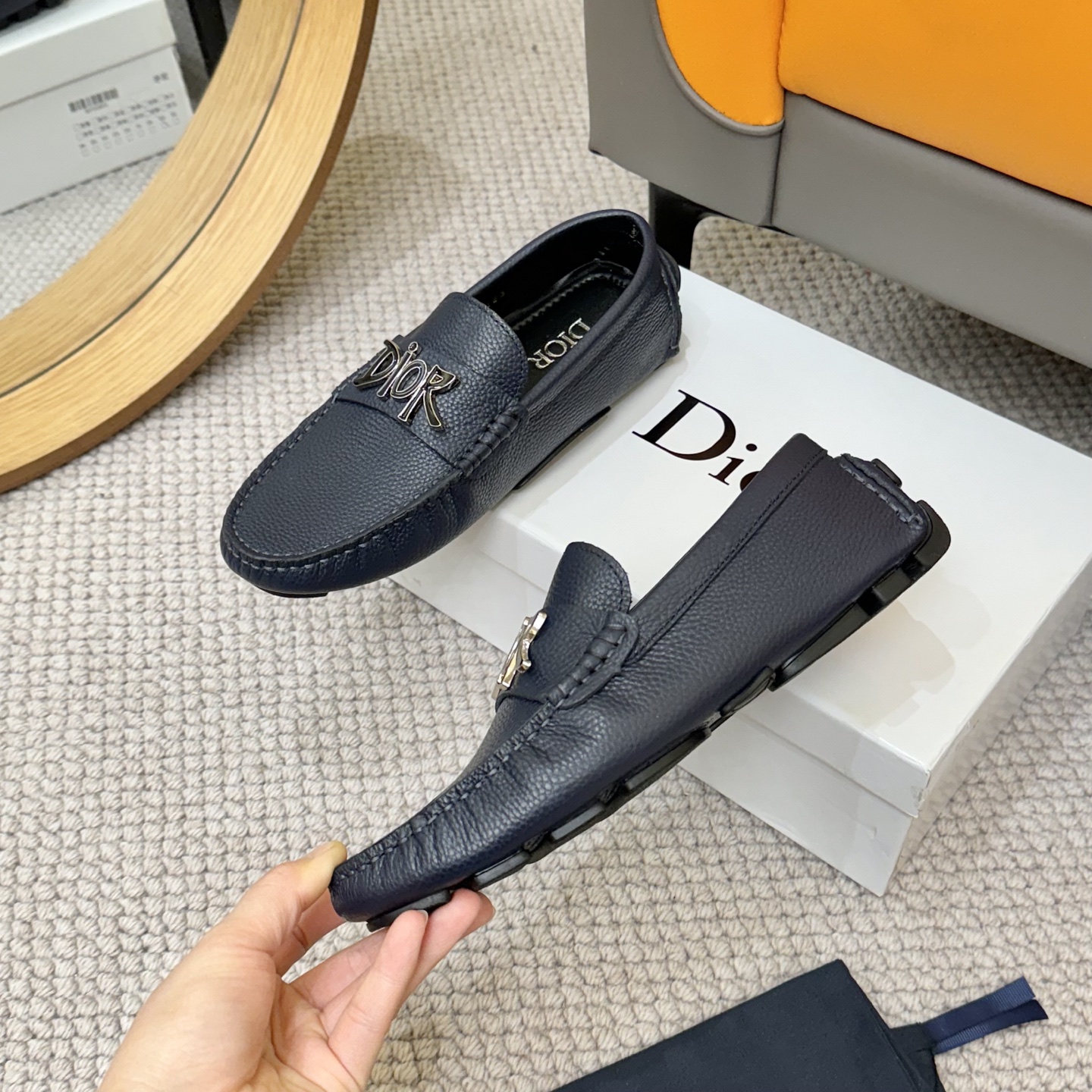 Dior Men's Leather Loafers with Iconic CD Buckle - Luxurious Comfort 5 i1743700741334 2371 0 3
