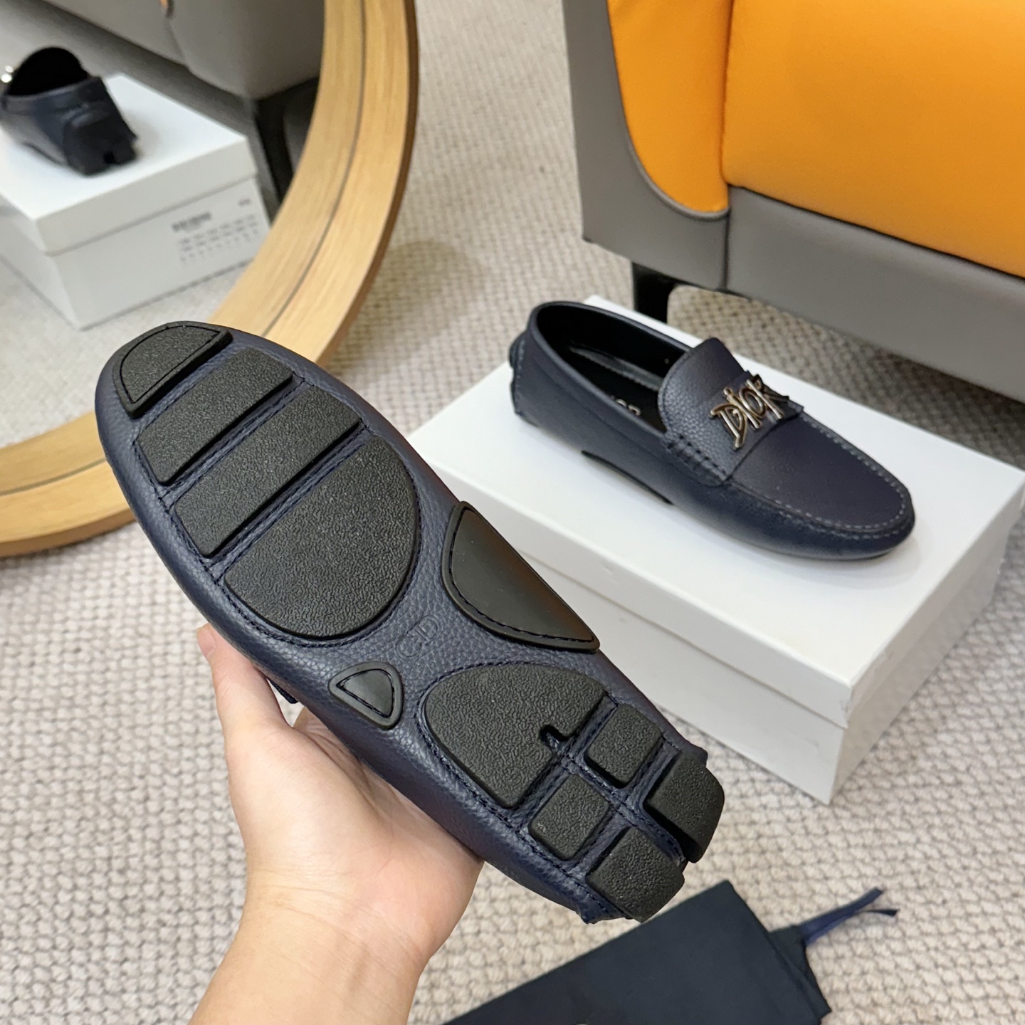 Dior Men's Leather Loafers with Iconic CD Buckle - Luxurious Comfort 8 i1743700742103 6111 0 6