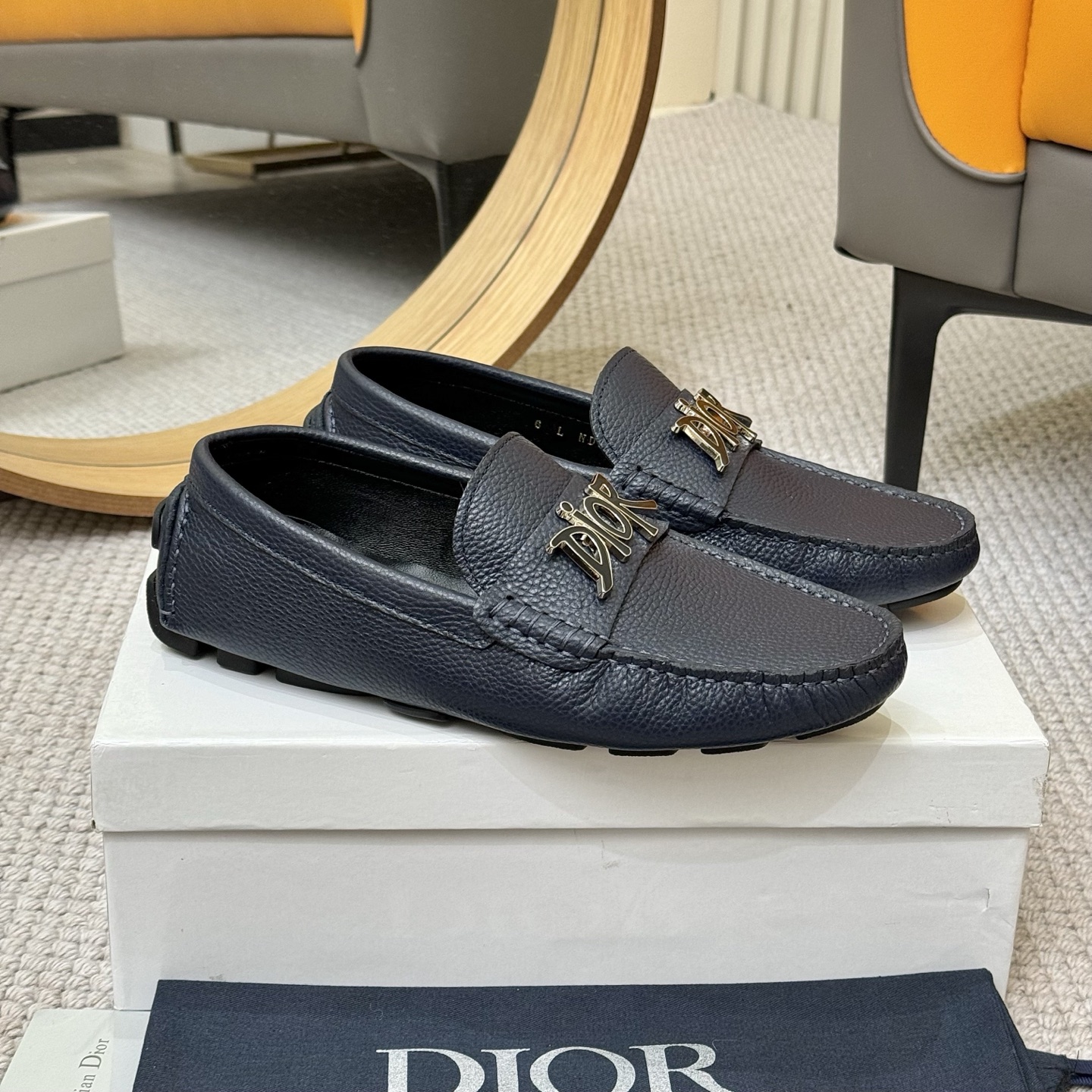 Dior Men's Leather Loafers with Iconic CD Buckle - Luxurious Comfort 4 i1743700742114 3496 0 2