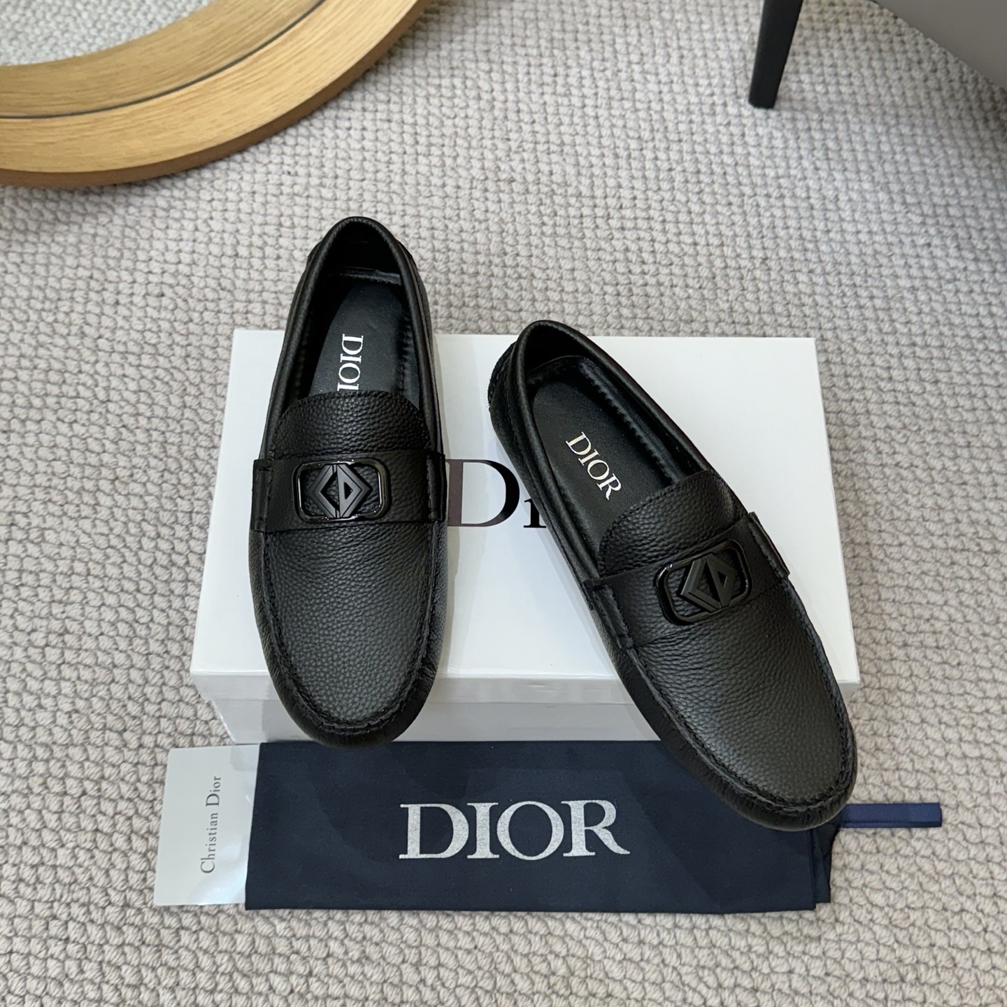 DIOR Men's Leather Loafers Stylish and Comfortable Slip-Ons 1 DIOR Men's Leather Loafers Stylish and Comfortable Slip-Ons