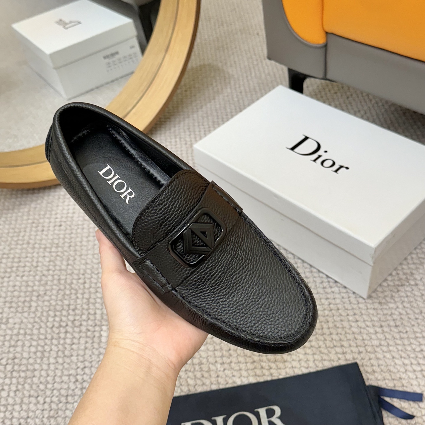 DIOR Men's Leather Loafers Stylish and Comfortable Slip-Ons 6 i1743700786376 9366 0 4