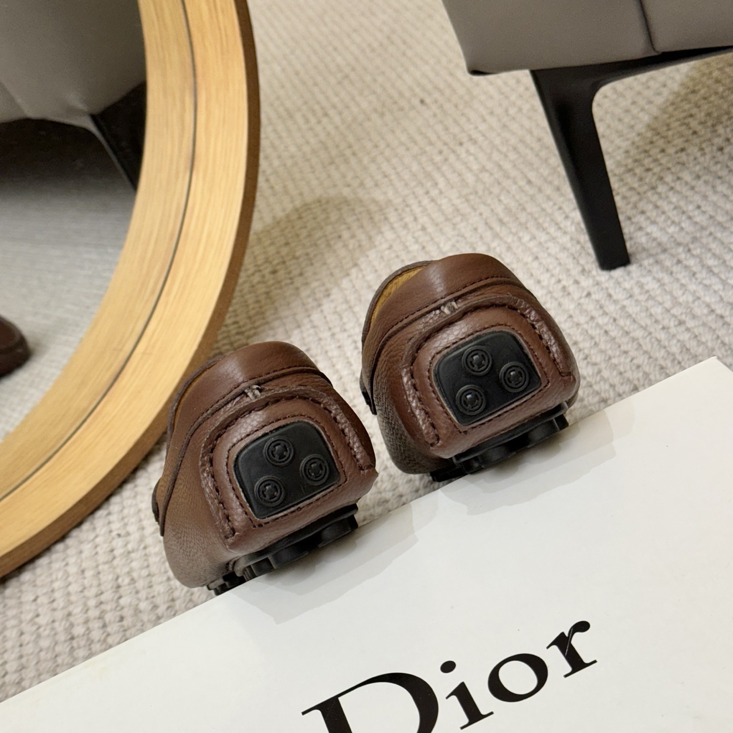 Dior Men's Brown Leather Loafers with Iconic CD Buckle, Size 38-46 10 i1743700824151 6022 0 8