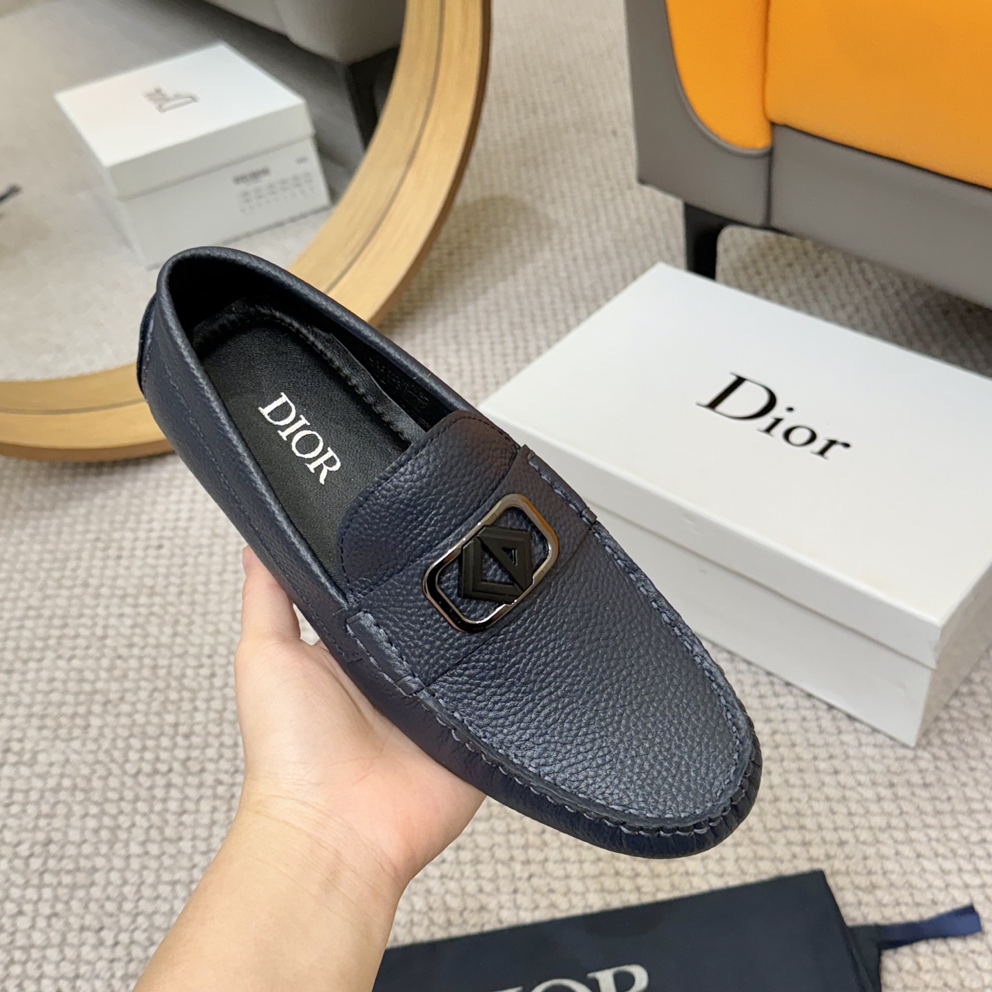 DIOR Men's Leather Loafers with Signature Buckle Detail - Stylish & Comfortable 6 i1743700845661 9961 0 4