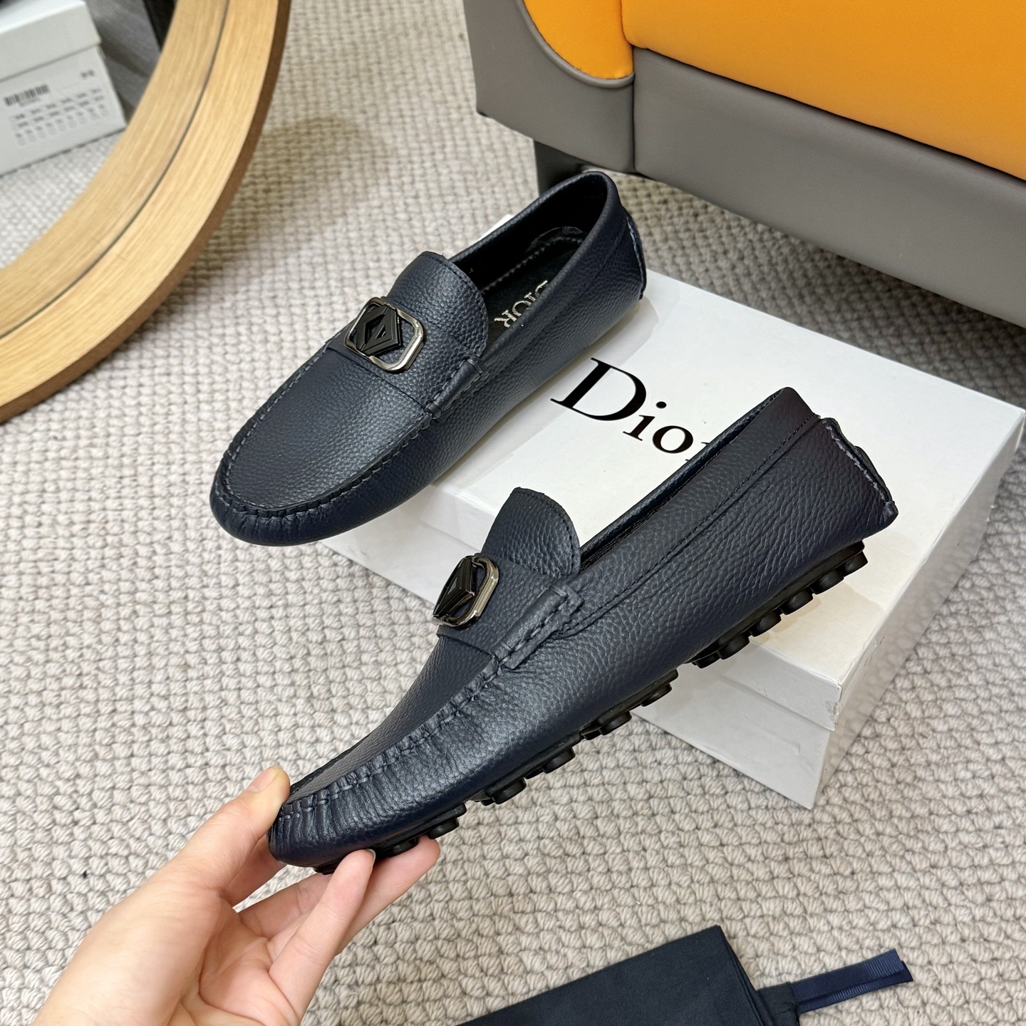DIOR Men's Leather Loafers with Signature Buckle Detail - Stylish & Comfortable 5 i1743700845680 8199 0 3