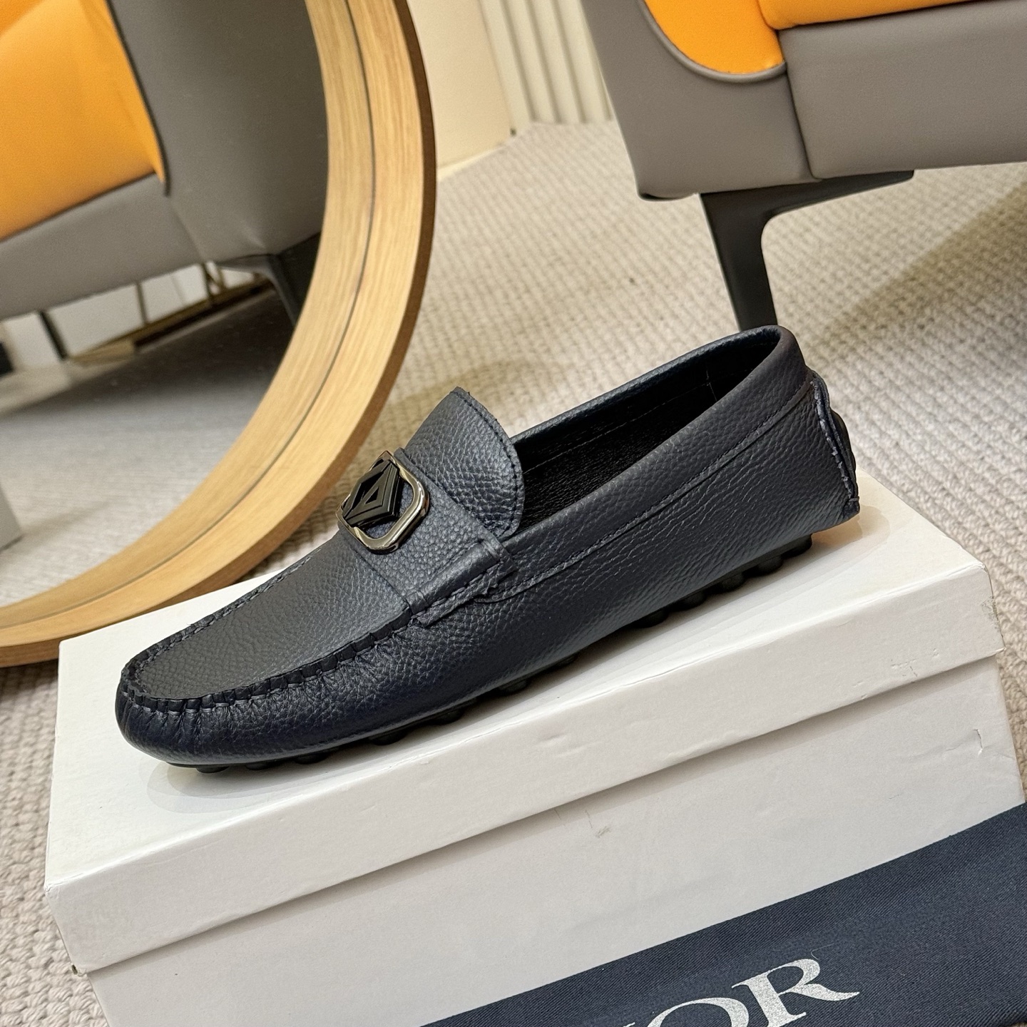 DIOR Men's Leather Loafers with Signature Buckle Detail - Stylish & Comfortable 7 i1743700847904 4366 0 5