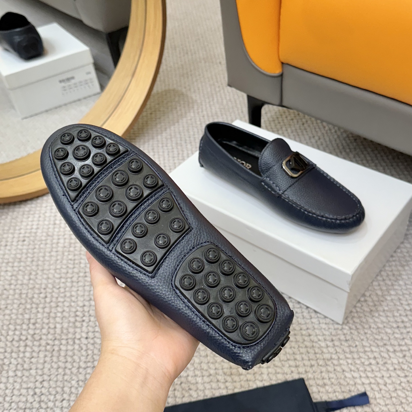 DIOR Men's Leather Loafers with Signature Buckle Detail - Stylish & Comfortable 8 i1743700847915 5250 0 6