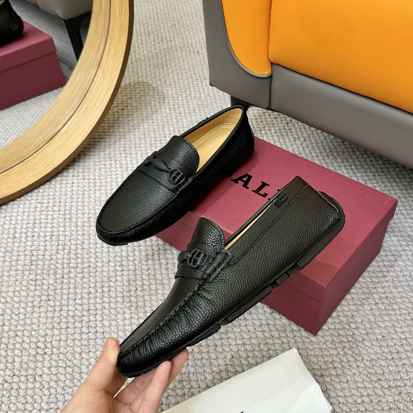 Bally Men's Leather Loafers - Black and Blue, Sizes 38-46 - Official Quality 5 i1744399420710 5920 0 3