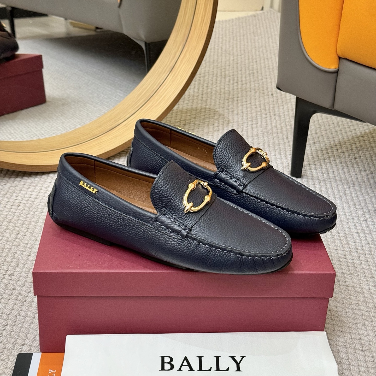 Bally Men's Leather Driver Loafers with Gold-Tone Hardware, Comfortable & Stylish 4 i1744399464301 224 0 2