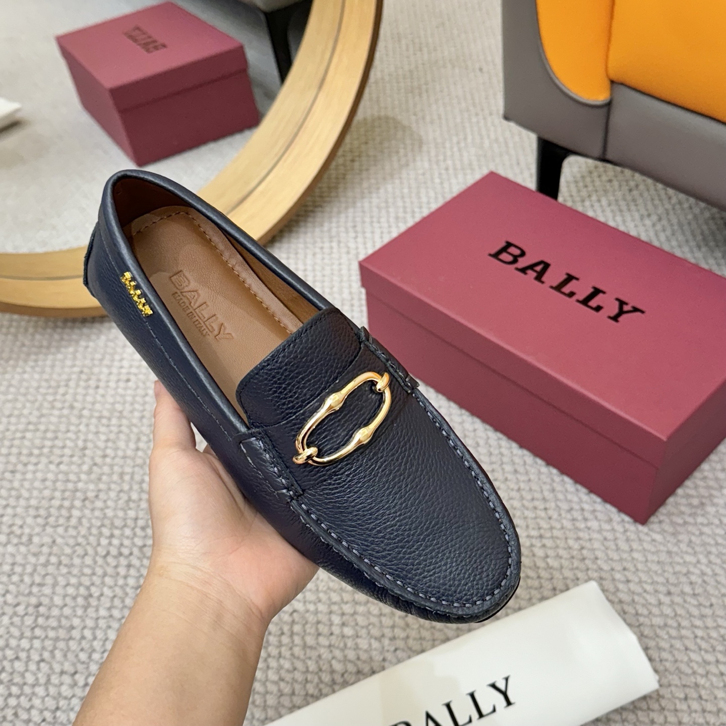 Bally Men's Leather Driver Loafers with Gold-Tone Hardware, Comfortable & Stylish 6 i1744399464362 9446 0 4