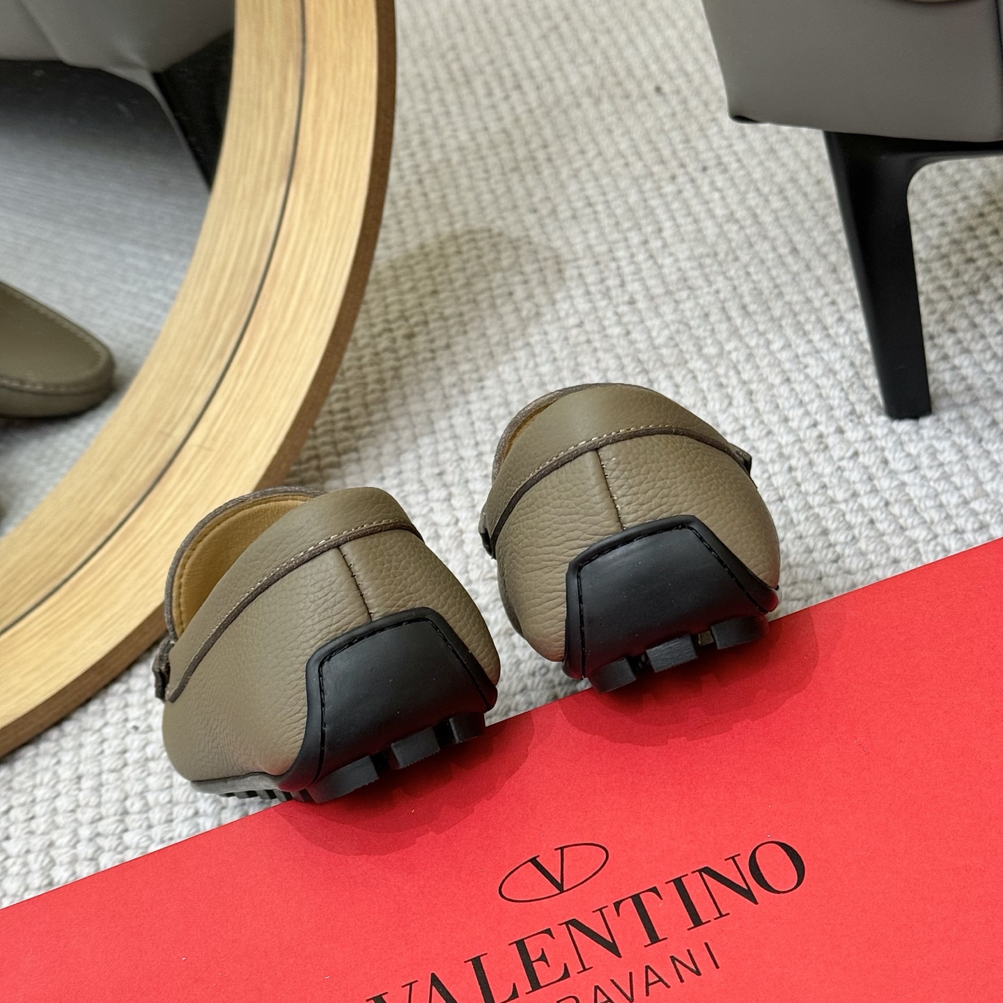 Valentino Men's Leather Loafers with Metal Buckle - Business Casual Slip-Ons 10 i1744399545511 6961 0 8