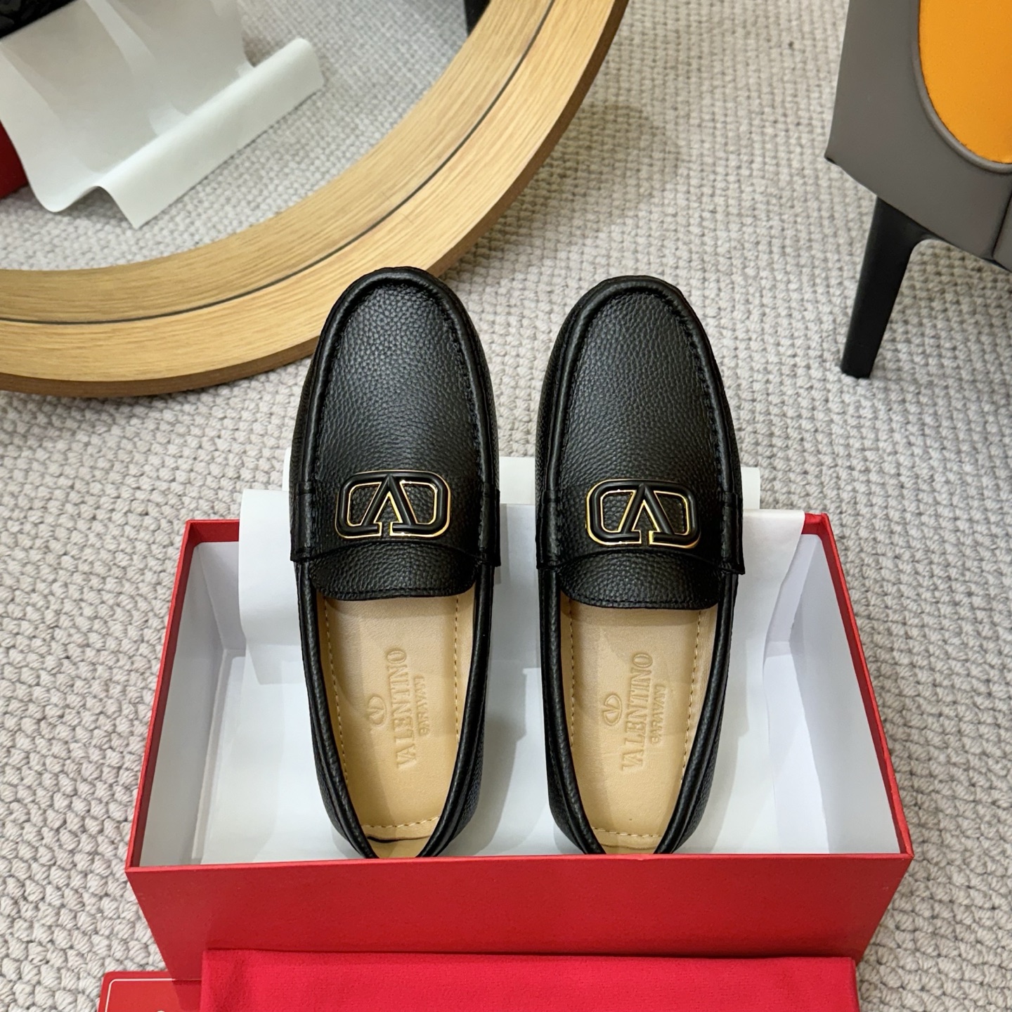 Valentino Leather Loafers, Business Casual Shoes, Metal Buckle, Comfort Fit 3 i1744399587157 7510 0 1