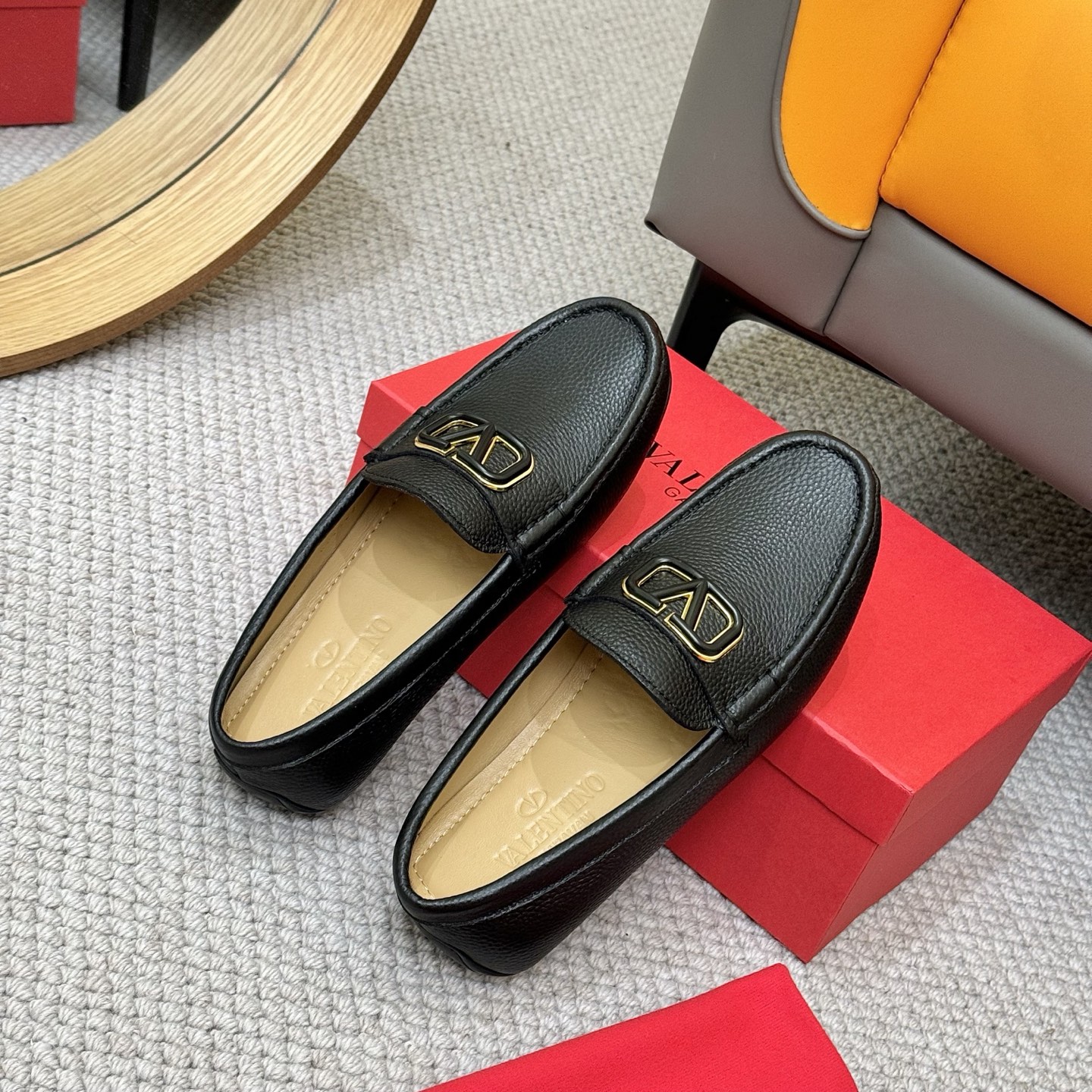 Valentino Leather Loafers, Business Casual Shoes, Metal Buckle, Comfort Fit 9 i1744399587215 9197 0 7