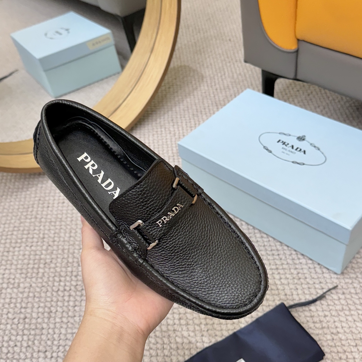 Prada Italian Leather Loafers: Timeless European Style, Durable & Comfortable 6 i1744399668858 4429 0 4