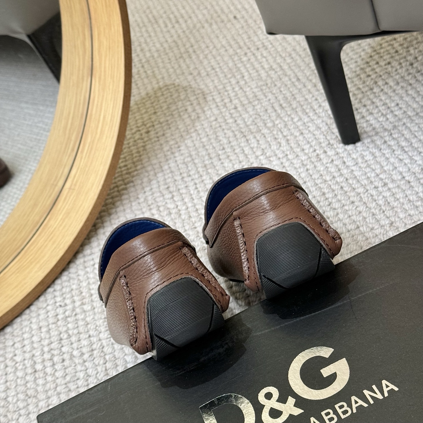 Dolce & Gabbana Leather Driving Moccasins Loafers with DG Logo in Brown 10 i1744399814321 7024 0 8