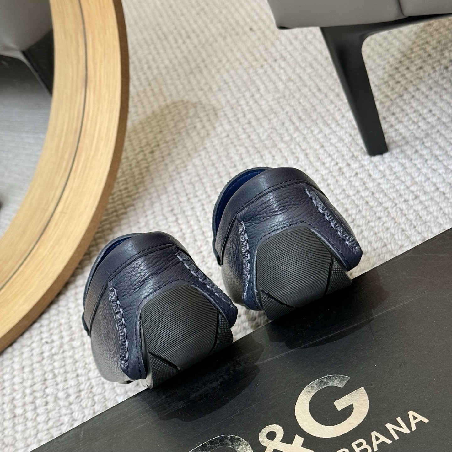 Dolce & Gabbana Men's Leather Driving Moccasins Loafers Shoes, Blue 10 i1744399830432 9276 0 8
