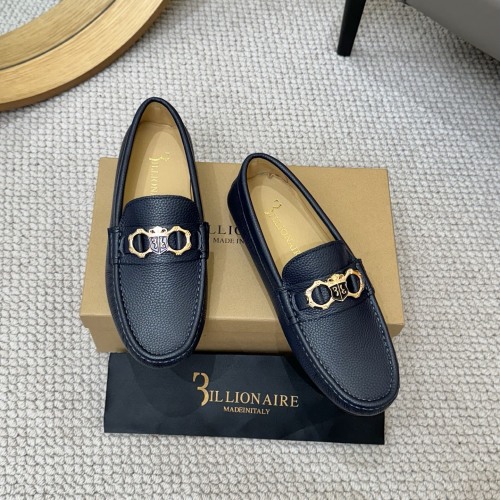 Billionaire Italian Leather Loafers with Metal Buckle Detail - Premium Quality 1 Billionaire Italian Leather Loafers with Metal Buckle Detail - Premium Quality