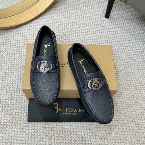 Billionaire Italian Leather Loafers with Metal Buckle - Premium Quality 1 Billionaire Italian Leather Loafers with Metal Buckle - Premium Quality