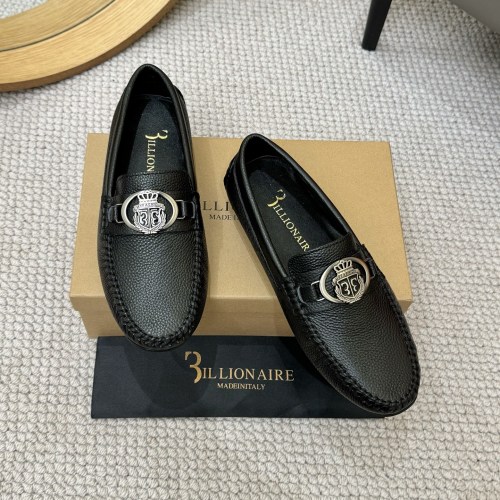 Billionaire Italian Leather Loafers for Men | Metal Buckle Detail 1 Billionaire Italian Leather Loafers for Men | Metal Buckle Detail