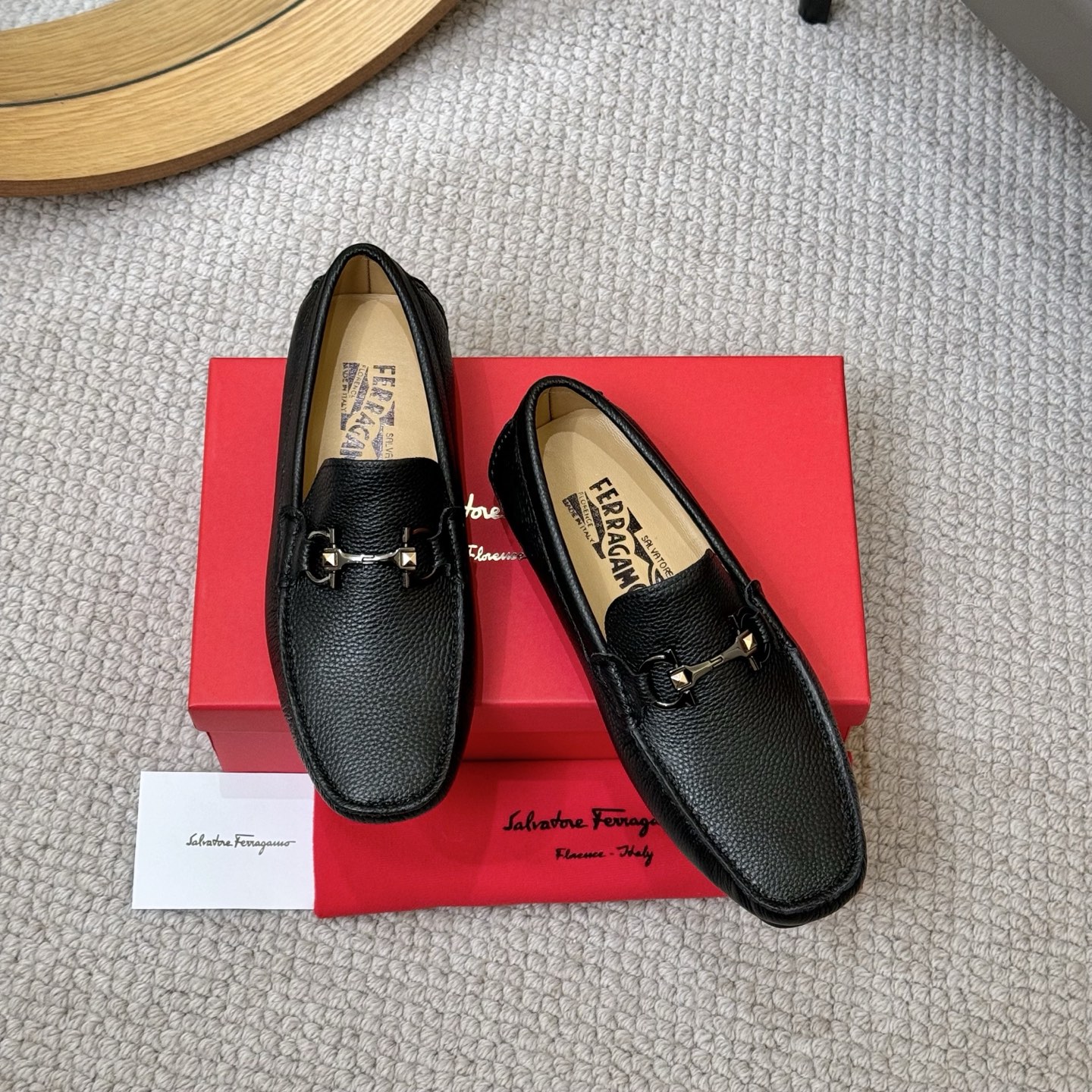Ferragamo Heren Loafers - Italiaans Leer - Klassiek Design - Maat 38-46