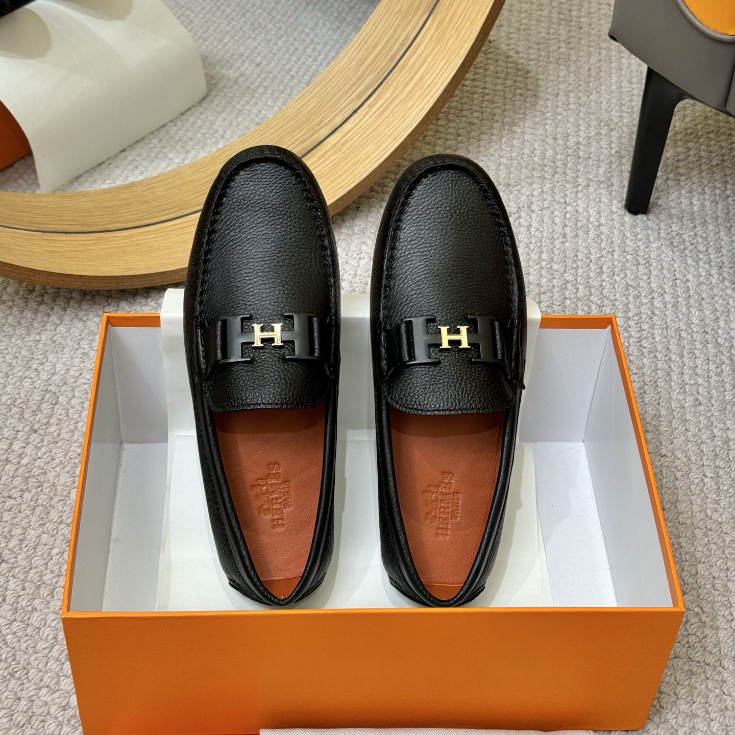 Hermes Men's Leather Loafers - Italian Leather, Comfortable & Stylish 3 i1752858688582 3988 0 1