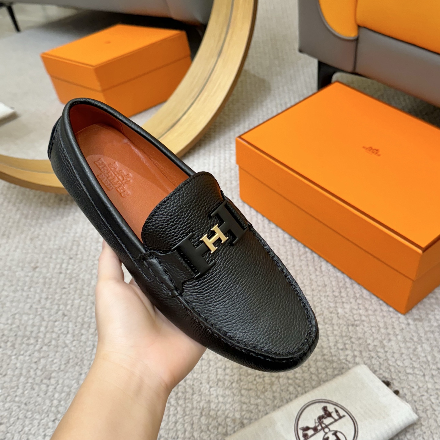 Hermes Men's Leather Loafers - Italian Leather, Comfortable & Stylish 6 i1752858688651 7523 0 4