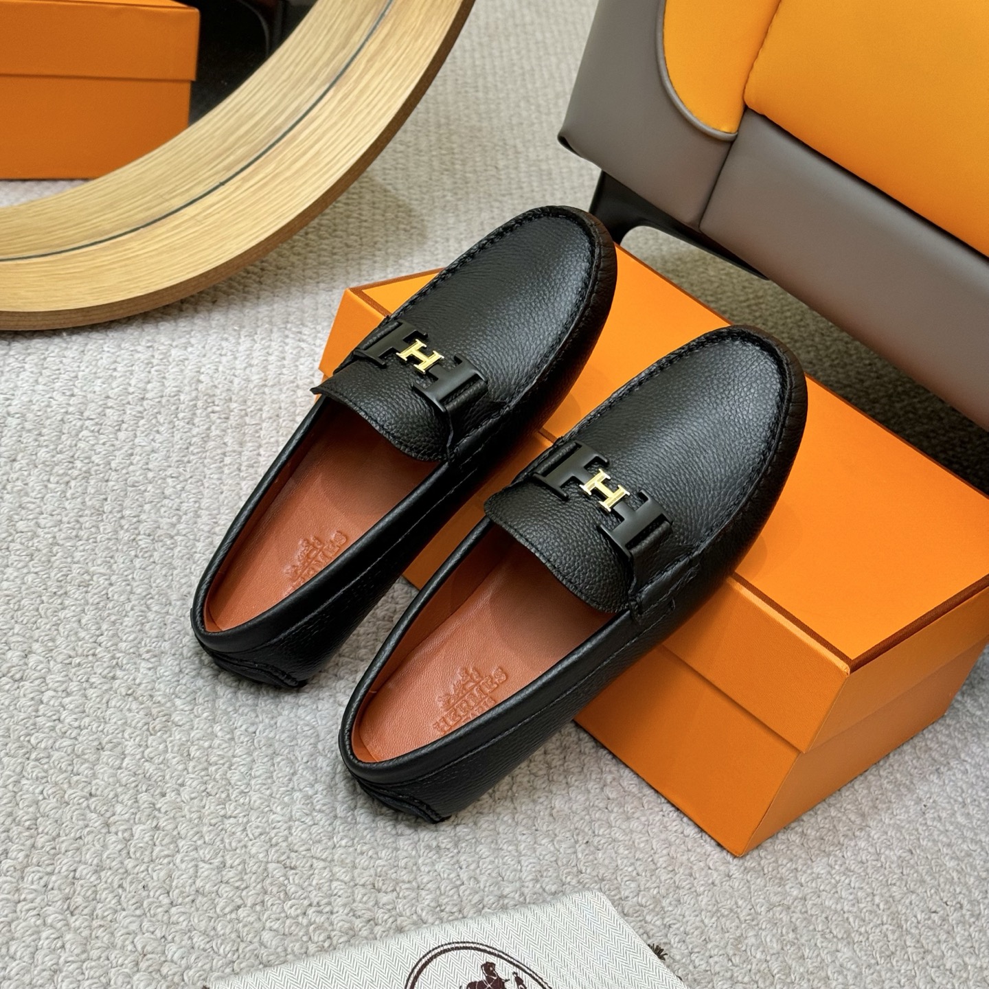 Hermes Men's Leather Loafers - Italian Leather, Comfortable & Stylish 9 i1752858690773 330 0 7