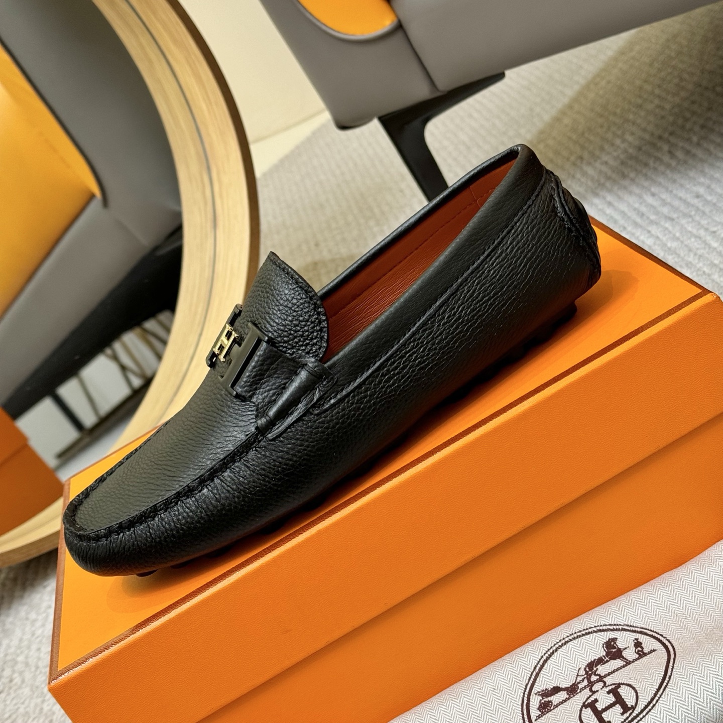 Hermes Men's Leather Loafers - Italian Leather, Comfortable & Stylish 7 i1752858690887 5186 0 5