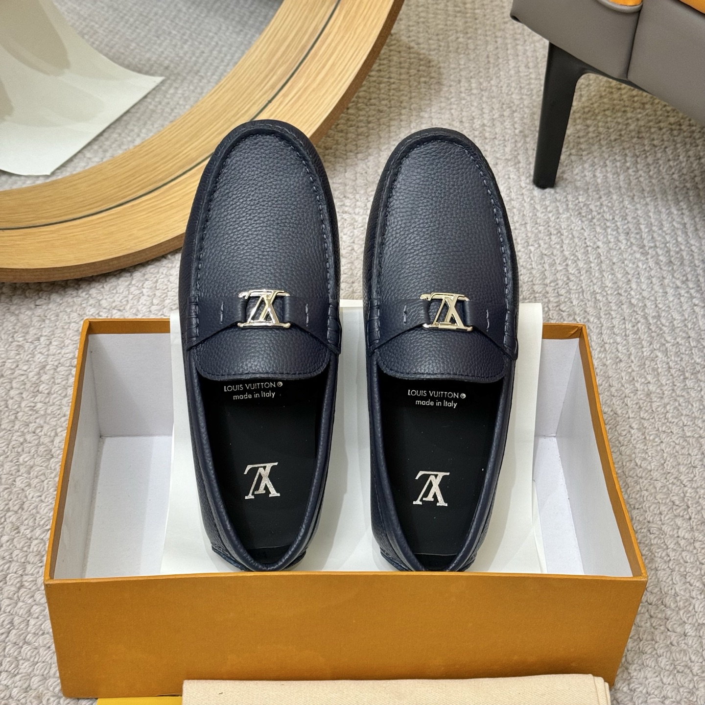 Louis Vuitton Men's Gloria Loafers - Monogram Embossed Leather Driving Shoes 3 i1752859381502 9817 0 1