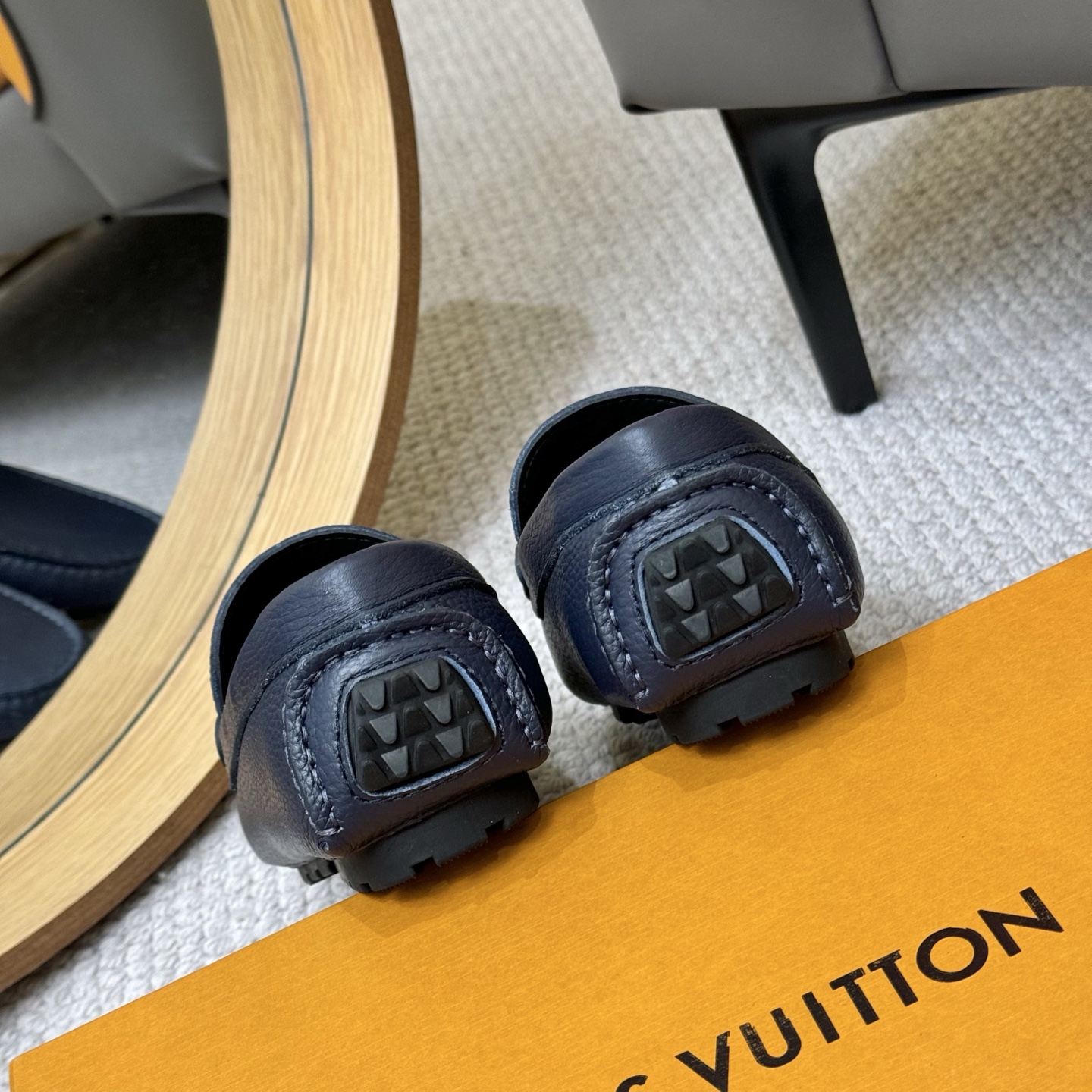 Louis Vuitton Men's Gloria Loafers - Monogram Embossed Leather Driving Shoes 10 i1752859384261 7140 0 8